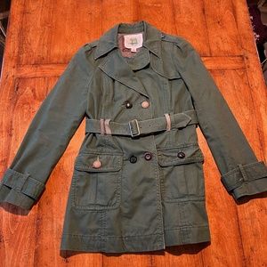 Green Boho Coat -- Anthropologie